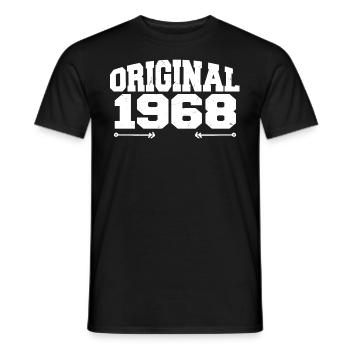Original 1968 | Cadeau d’anniversaire 1968 - T-shirt homme - noir - Devant - AI Model Male 178 light (178cm)