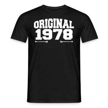 Original 1978 | Birthday Gift 1978 - Men's T-Shirt - black - Front - AI Model Male 178 light (178cm)