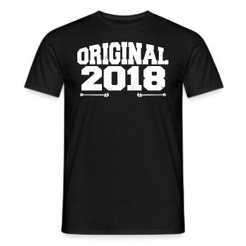 Originale 2018 | Cadeau d’anniversaire 2018 - T-shirt homme - noir - Devant - AI Model Male 178 light (178cm)