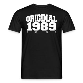 Original 1989 | Cadeau d’anniversaire 1989 - T-shirt homme - noir - Devant - AI Model Male 178 light (178cm)