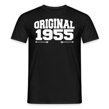 Original 1955 | Cadeau d’anniversaire 1955 - T-shirt homme - noir - Devant - AI Model Male 178 light (178cm)