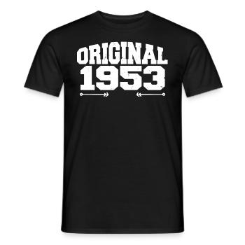 Original 1953 | Birthday Gift 1953 - Men's T-Shirt - black - Front - AI Model Male 178 light (178cm)