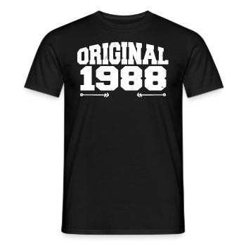Original 1988 | Birthday Gift 1988 - Men's T-Shirt - black - Front - AI Model Male 178 light (178cm)