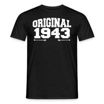 Original 1943 | Geburtstagsgeschenk 1943 - Männer T-Shirt - Schwarz - Vorne - AI Model Male 178 light (178cm)