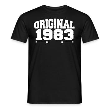 Original 1983 | Geburtstagsgeschenk 1983 - Männer T-Shirt - Schwarz - Vorne - AI Model Male 178 light (178cm)