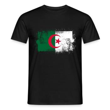 Algérie - T-shirt homme - noir - Devant - AI Model Male 178 light (178cm)