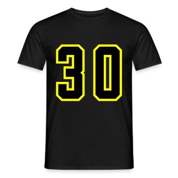 Justaucorps à 30 chiffres - T-shirt homme - noir - Devant - AI Model Male 178 light (178cm)