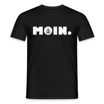 Moin. (Grunge-Edition) - Männer T-Shirt - Schwarz - Vorne - AI Model Male 178 light (178cm)
