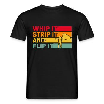 Fouettez-le, enlevez-le et jetez-le Flagguard G - T-shirt homme - noir - Devant - AI Model Male 178 light (178cm)
