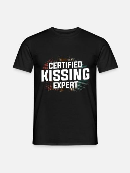 Professional Kisser - Männer T-Shirt - Schwarz