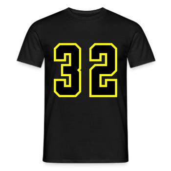 32 Number Leotard - Men's T-Shirt - black - Front - AI Model Male 178 light (178cm)