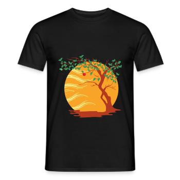 Temps d'automne automne début d'automne - T-shirt homme - noir - Devant - AI Model Male 178 light (178cm)