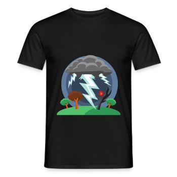 Mauvais temps - T-shirt homme - noir - Devant - AI Model Male 178 light (178cm)