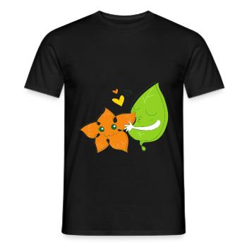 Amoureux des saisons - automne - printemps - T-shirt homme - noir - Devant - AI Model Male 178 light (178cm)