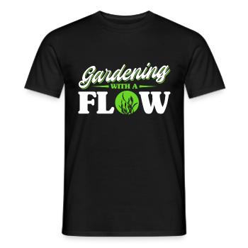Water gardener gardening in the river gift - Men's T-Shirt - black - Front - AI Model Male 178 light (178cm)