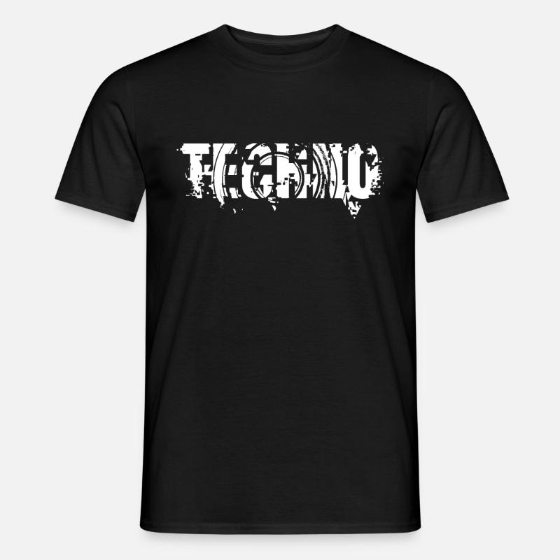 Techno Bass Box Logo - Männer T-Shirt - Schwarz
