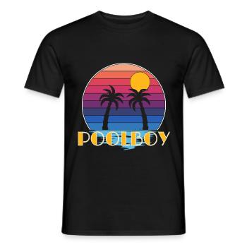 Lifeguard Swimming Pool Poolboy - Men's T-Shirt - black - Front - AI Model Male 178 light (178cm)