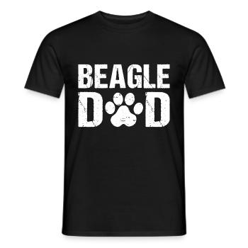 Beagle Dad Beagle Dogs - Men's T-Shirt - black - Front - AI Model Male 178 light (178cm)