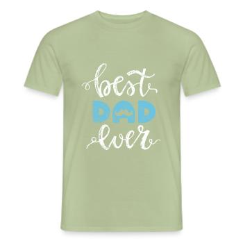 The best dad - Men's T-Shirt - sage - Front - AI Model Male 178 light (178cm)