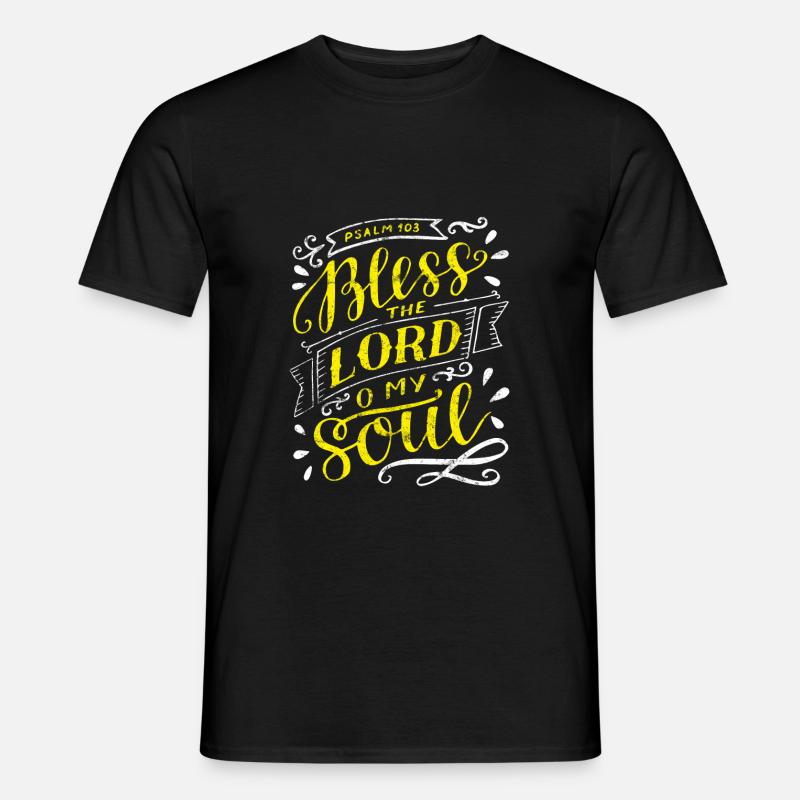 Bibelvers Spruch - Männer T-Shirt - Schwarz