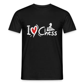 Ich liebe schach chess - Männer T-Shirt - Schwarz - Vorne - AI Model Male 178 light (178cm)