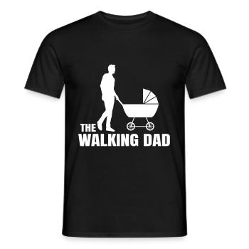 le père qui marche père papa papa bébé paternité - T-shirt homme - noir - Devant - AI Model Male 178 light (178cm)