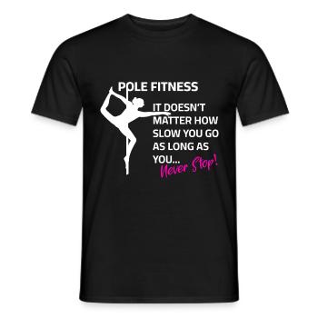 Pole dance dicton motivation à l’entraînement - T-shirt homme - noir - Devant - AI Model Male 178 light (178cm)