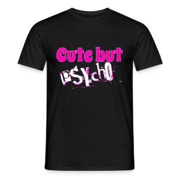 Mignon mais psychopathe - T-shirt homme - noir - Devant - AI Model Male 178 light (178cm)