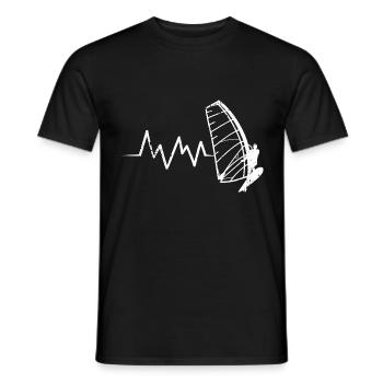 Kitesailing - Men's T-Shirt - black - Front - AI Model Male 178 light (178cm)