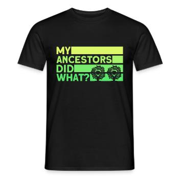 Ahnenforscher Stammbaum Familiengeschichte Geschen - Männer T-Shirt - Schwarz - Vorne - AI Model Male 178 light (178cm)