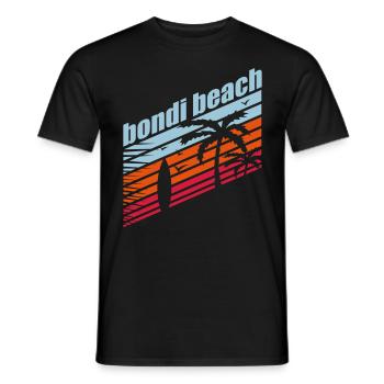 BONDI BEACH - T-shirt homme - noir - Devant - AI Model Male 178 light (178cm)