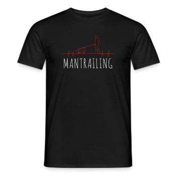 Amant de chien idée cadeau Mantrailing - T-shirt homme - noir - Devant - AI Model Male 178 light (178cm)