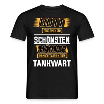 Tankwart, einer der schönsten Männer der Welt - Männer T-Shirt - Schwarz - Vorne - AI Model Male 178 light (178cm)
