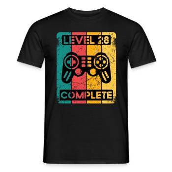 28. Geburtstag Shirt Gamer Zocker Männer Geschenk - Männer T-Shirt - Schwarz - Vorne - AI Model Male 178 light (178cm)