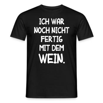 Vino Weinliebhaber Geschenk Wein Weinfest Rotwein - Männer T-Shirt - Schwarz - Vorne - AI Model Male 178 light (178cm)