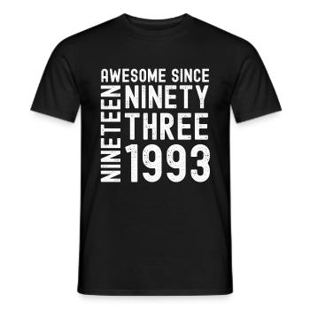 Génial depuis 1993 Année du cadeau d’anniversaire - T-shirt homme - noir - Devant - AI Model Male 178 light (178cm)