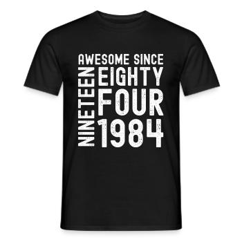 Génial depuis 1984 Année du cadeau d’anniversaire - T-shirt homme - noir - Devant - AI Model Male 178 light (178cm)