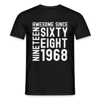 Génial depuis 1968 Année du cadeau d’anniversaire - T-shirt homme - noir - Devant - AI Model Male 178 light (178cm)