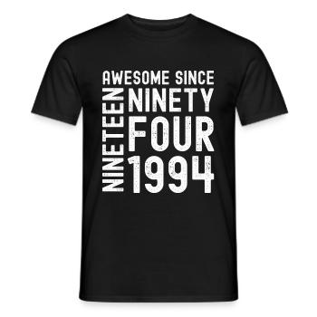 Awesome since 1994 Geburtstag Geschenk Jahreszahl - Männer T-Shirt - Schwarz - Vorne - AI Model Male 178 light (178cm)