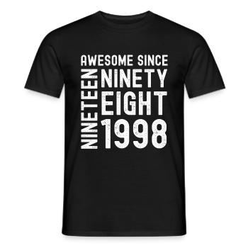 Génial depuis 1998 Année du cadeau d’anniversaire - T-shirt homme - noir - Devant - AI Model Male 178 light (178cm)