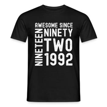Awesome since 1992 Geburtstag Geschenk Jahreszahl - Männer T-Shirt - Schwarz - Vorne - AI Model Male 178 light (178cm)