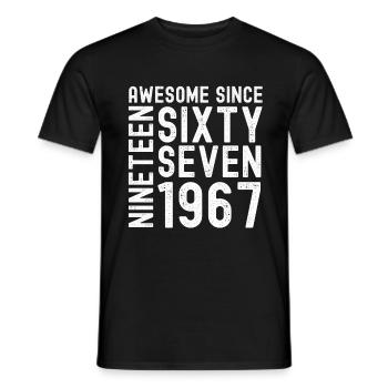 Génial depuis 1967 Année du cadeau d’anniversaire - T-shirt homme - noir - Devant - AI Model Male 178 light (178cm)