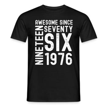 Awesome since 1976 Geburtstag Geschenk Jahreszahl - Männer T-Shirt - Schwarz - Vorne - AI Model Male 178 light (178cm)