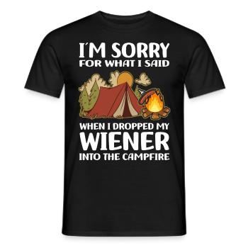 Camping Liebhaber | Camper Campingurlaub Geschenke - Männer T-Shirt - Schwarz - Vorne - AI Model Male 178 light (178cm)