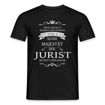 Seine Majestät der Jurist betritt den Raum - Männer T-Shirt - Schwarz - Vorne - AI Model Male 178 light (178cm)