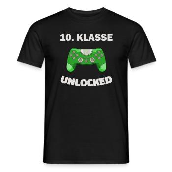 10. Klasse Gamer Deko Zocker Schule Kind Geschenk - Männer T-Shirt - Schwarz - Vorne - AI Model Male 178 light (178cm)