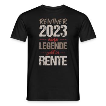 Ruhestand Rente Pension Renteneintritt Abschied - Männer T-Shirt - Schwarz - Vorne - AI Model Male 178 light (178cm)