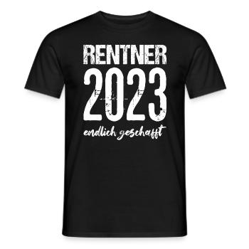Ruhestand Rente Pension Renteneintritt Abschied - Männer T-Shirt - Schwarz - Vorne - AI Model Male 178 light (178cm)