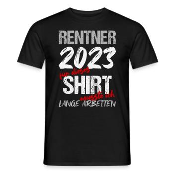 Ruhestand Rente Pension Renteneintritt Abschied - Männer T-Shirt - Schwarz - Vorne - AI Model Male 178 light (178cm)