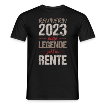 Ruhestand Rente Pension Renteneintritt Abschied - Männer T-Shirt - Schwarz - Vorne - AI Model Male 178 light (178cm)